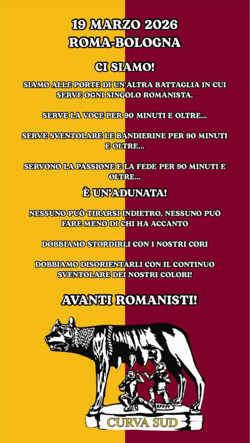 roma bologna curva sud comunicato